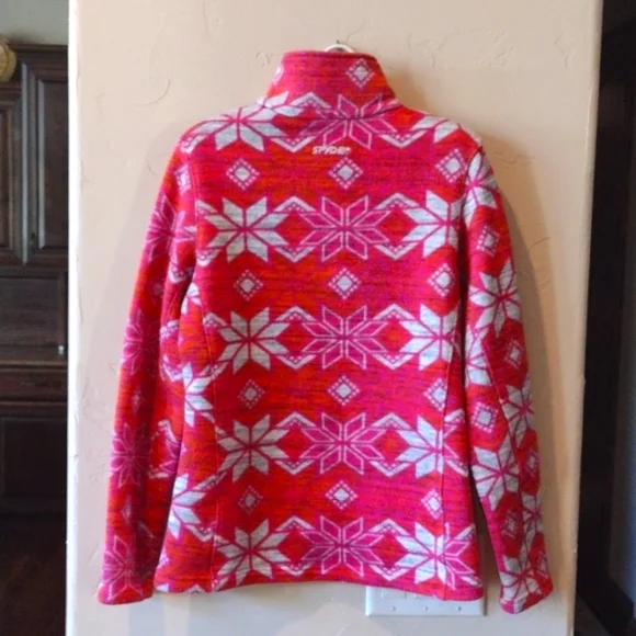 Spyder 1/4 Zip Pullover Salmon and Pink - Picture 3 of 6